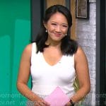 Nancy Chen’s two-tone tweed dress on CBS Mornings