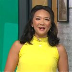 Nancy Chen’s yellow pleated dress on CBS Mornings