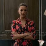 Natalia’s leaf print wrap dress on General Hospital