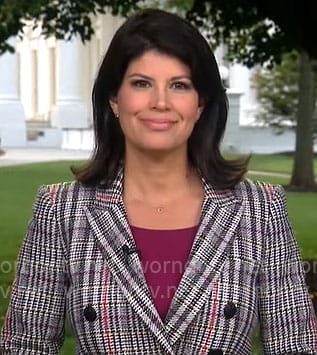 Natalie Brand's houndstooth blazer on CBS Mornings