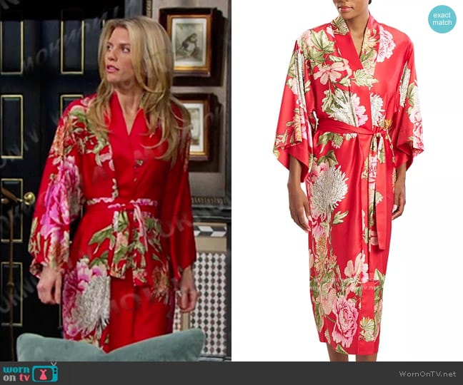 Natori Mandarin Robe worn by Marine Greene (AnnaLynne McCord) on Days of our Lives