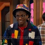 Noah’s navy patchwork jacket on Bunkd