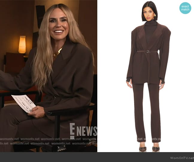  x REVOLVE Oversized Single Breasted Jacket Norma Kamali worn by Keltie Knight on E! News