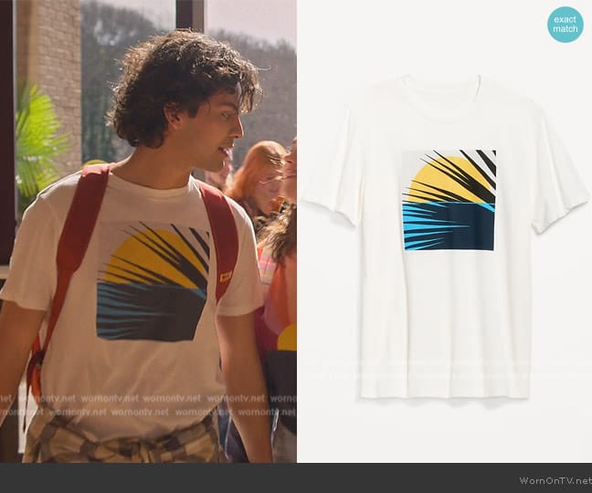 Old Navy Soft Washed Graphic T-Shirt worn by Miguel Diaz (Xolo Maridueña) on Cobra Kai