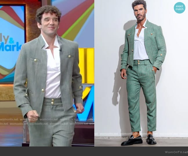 Orttu Star Neck Shirt worn by Michael Urie on Live with Kelly and Mark