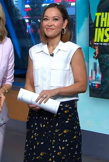 Eva's utility top and floral skirt on Good Morning America