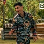 Parker’s green dragon and floral print track suit on Bunkd