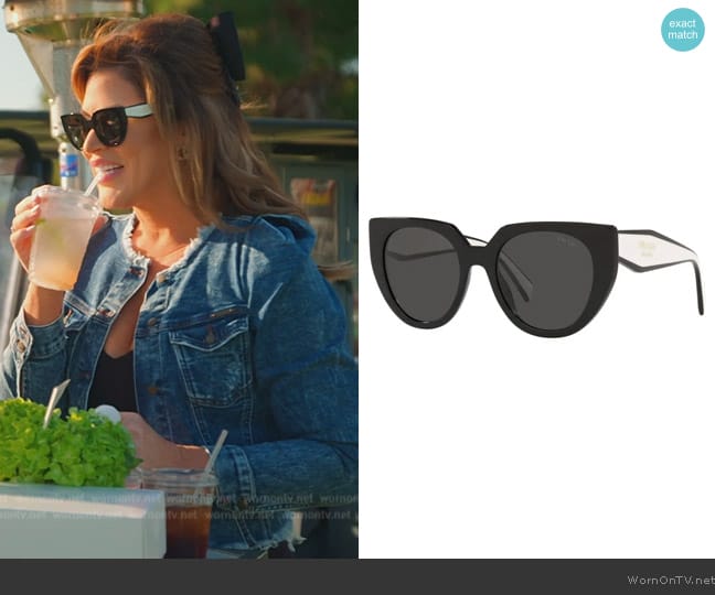 Prada 52mm Cat Eye Sunglasses worn by Emily Simpson on The Real Housewives of Orange County