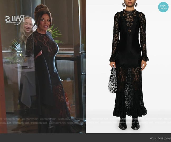 Dolores’s black lace dress on RHONJ