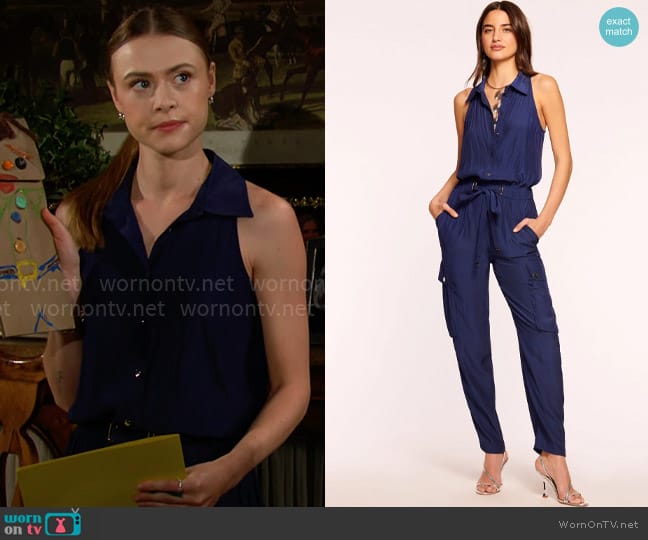 Ramy Brook Callie Jumpsuit worn by Claire Grace (Hayley Erin) on The Young and the Restless