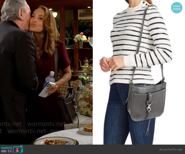 Rebecca Minoff Megan Leather Feedbag worn by Lily Winters (Christel Khalil) on The Young and the Restless