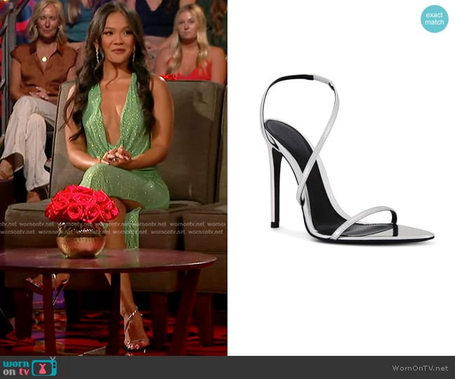 Jenn Tran’s metallic sandals on The Bachelorette