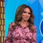 Rhiannon’s pink floral dress on Good Morning America