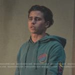 Robby’s green print hoodie on Cobra Kai