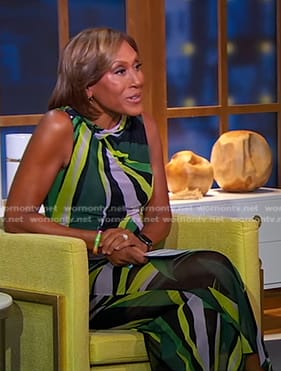 Robin's abstract print dress on Good Morning America