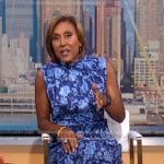 Robin’s blue floral midi dress on Good Morning America