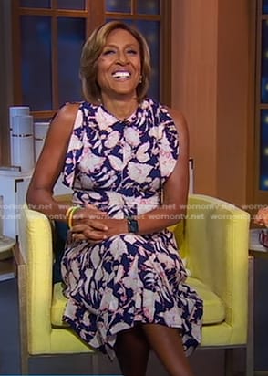 Robin’s blue floral dress on Good Morning America