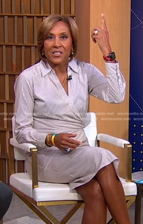 Robin’s striped shirtdress on Good Morning America