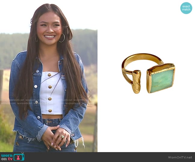 Robyn Rhodes Valeria Ring worn by Jenn Tran on The Bachelorette