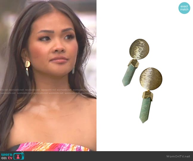 Robyn Rhodes Flor Earrings worn by Jenn Tran on The Bachelorette