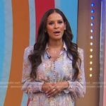 Rocsi’s blue floral layered shirtdress on Good Morning America