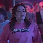 Samantha’s pink cropped sweatshirt on Cobra Kai