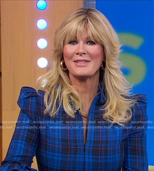 Sandra Lee’s blue plaid dress on Good Morning America