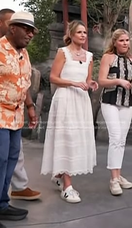 Savannah's white sneakers on Today
