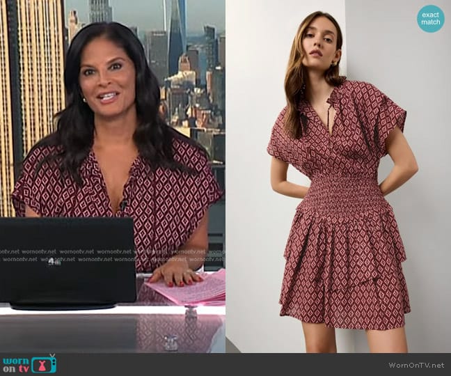 Scotch & Soda Smocked Mini Dress worn by Darlene Rodriguez on Today