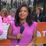 Sheinelle’s pink knit top on Today