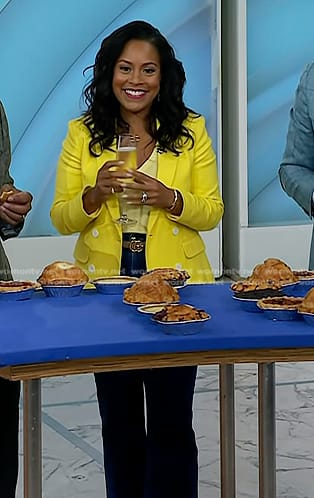 Sheinelle's yellow blazer and jeans on Today