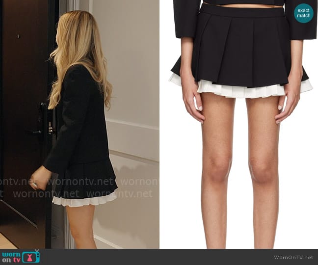 Shushu/Tong Ruffled Pleat Miniskirt worn by Savannah Gowarty on Owning Manhattan