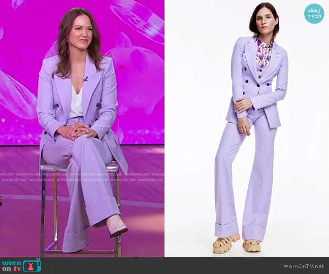 Smythe Not A DB Blazer and Trouser worn by Carli Whitwell on Good Morning America