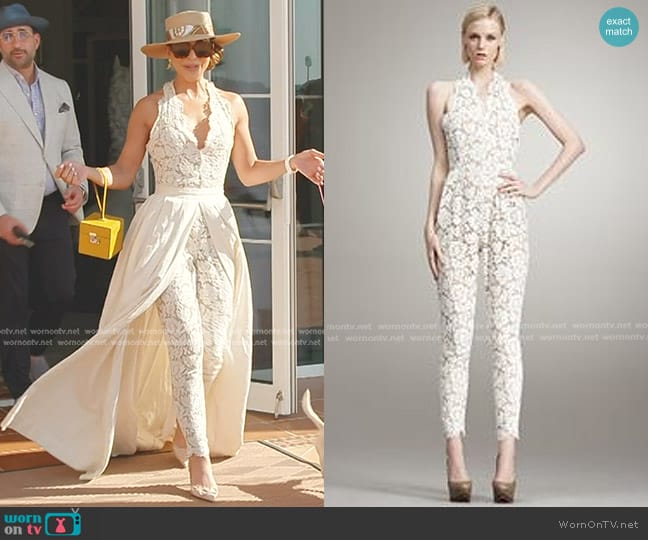 Stella McCartney Lace Halter Neck Jumpsuit worn by Taleen Marie (Taleen Marie) on The Real Housewives of Dubai