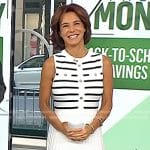 Stephanie Ruhle’s white striped pleated dress on Today