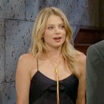 Summer’s navy slip dress on The Young and the Restless