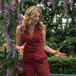 Summer’s red waistcoat and pants set on The Young and the Restless