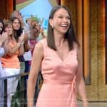 Sutton Foster’s satin wrap dress on Live with Kelly and Mark