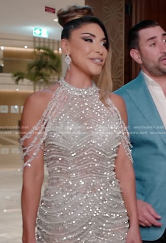 Taleen's beaded maxi dress on The Real Housewives of Dubai