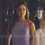 Taleen’s lilac mini dress on The Real Housewives of Dubai