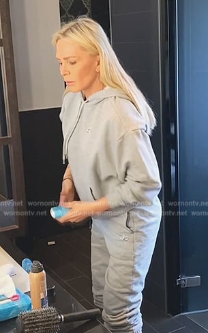 Tamra's gray hoodie and sweatpants on The Real Housewives of Orange County