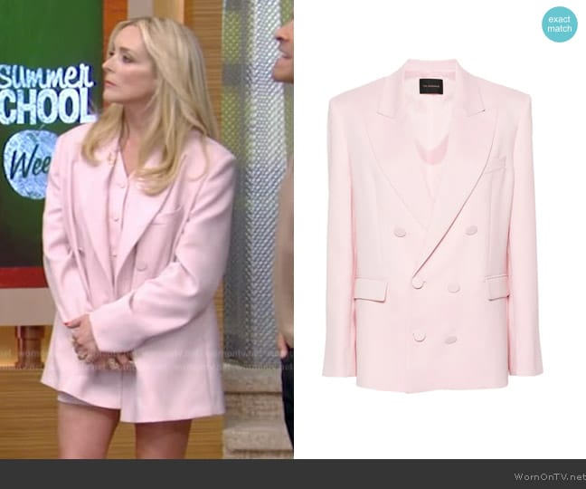  Double-breasted crepe blazer The Andamane worn by Jane Krakowski on Live with Kelly and Mark