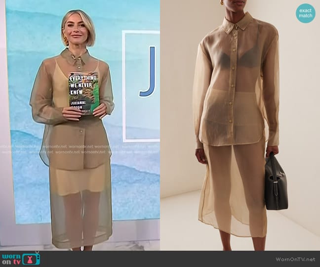 The Frankie Shop Peri Silk-Blend Chiffon Shirt and Skirt worn by Julianne Hough on Today