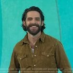 Thomas Rhett’s tan western shirt on Today