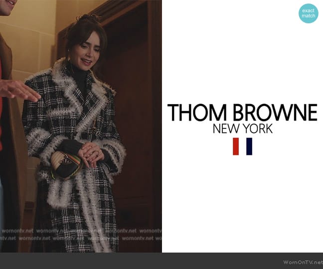 Thom Browne 2023 Fall Collection worn by Emily Cooper (Lily Collins) on Emily in Paris