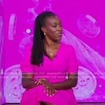 Tiffany Aliche’s pink dress on Good Morning America