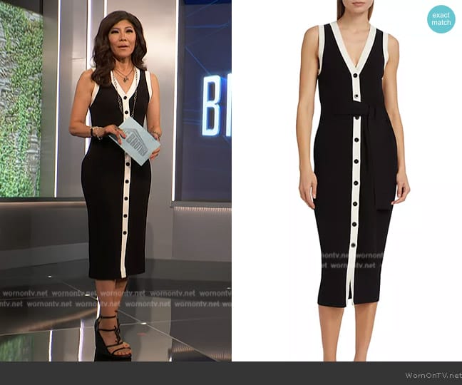 Toccin Victoria Button Front Midi Dress worn by Julie Chen on Big Brother