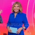 Tory’s blue belted shirtdress on Good Morning America