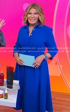 Tory's blue belted shirtdress on Good Morning America