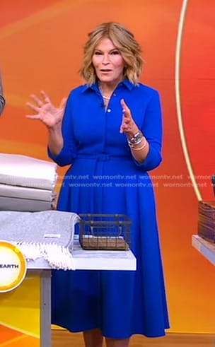 Tory’s blue belted shirtdress on Good Morning America